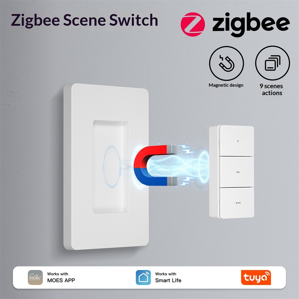 Tuya Draadloze Scène Schakelaar Wandbediening Zigbee (9701AZ)