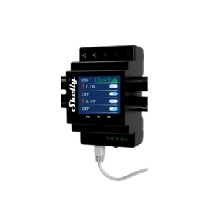Shelly Pro 4PM – 4-Kanaals DIN-Rail Relaisschakelaar met Display & Energiemeting